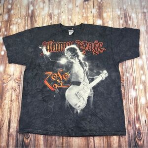 Vintage Y2k Jimmy Page Led Zepplin Graphic Tee Size Xl  Anvil